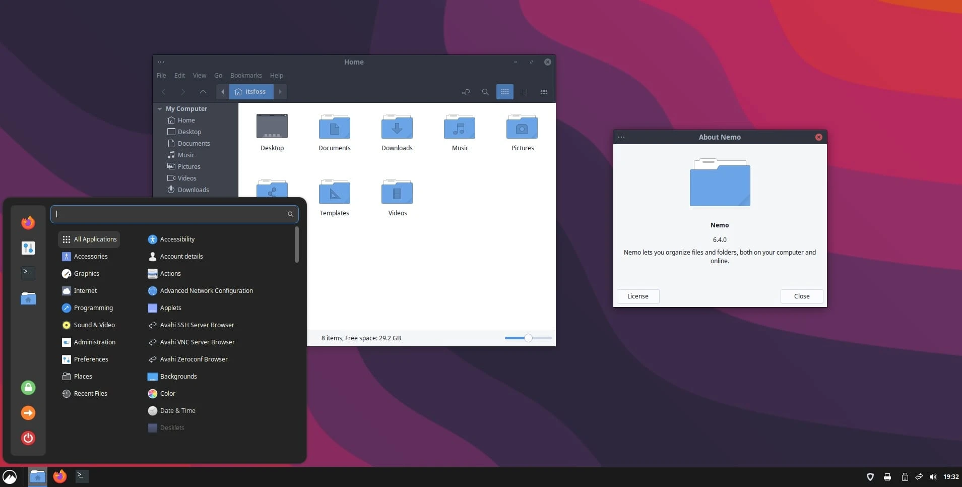 cinnamon-6-2-1のスクリーンショット