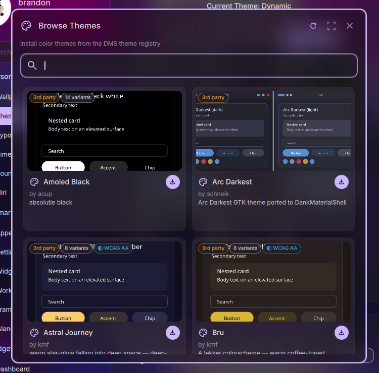 Themes browser_contrast_dark
